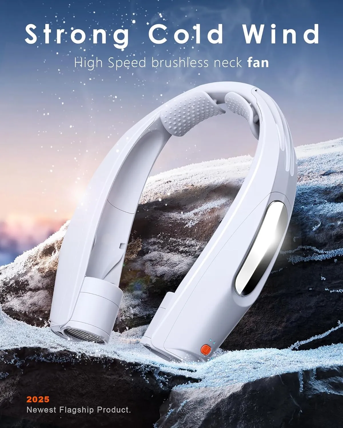 ZEEFO Portable Neck Fan, Hands Free Personal Fan- 6000mAh Battery Operated, Ultra-Quiet USB Rechargeable Fan with 6 Adjustable Speeds, Cooling Wearable Fan for Home, Office, Outdoor, Travel-White