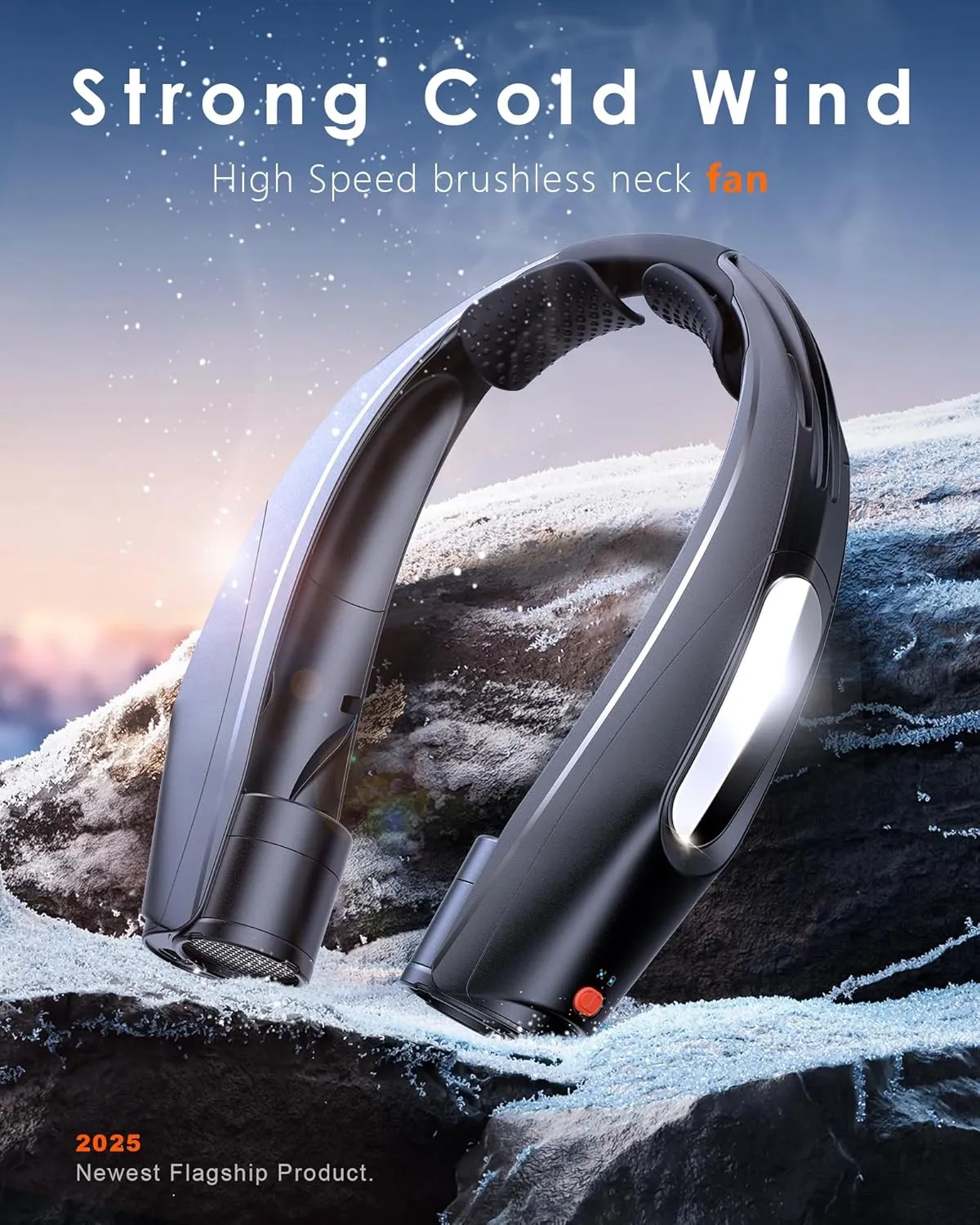 ZEEFO Portable Neck Fan, Hands Free Personal Fan- 6000mAh Battery Operated, Ultra-Quiet USB Rechargeable Fan with 6 Adjustable Speeds, Cooling Wearable Fan for Home, Office, Outdoor, Travel