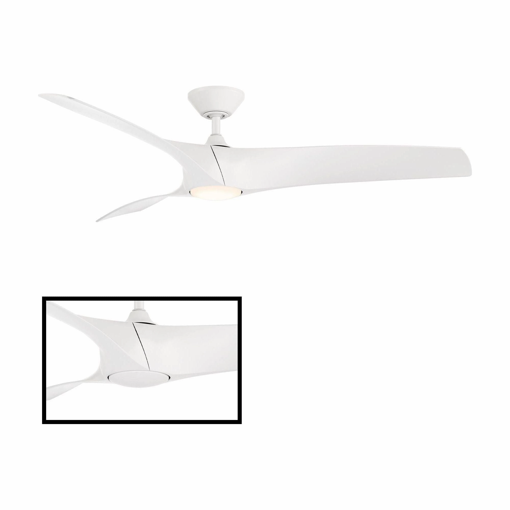 Zephyr Indoor/Outdoor 3-Blade 52" Smart Ceiling Fan with LED Light Kit and Remote Control