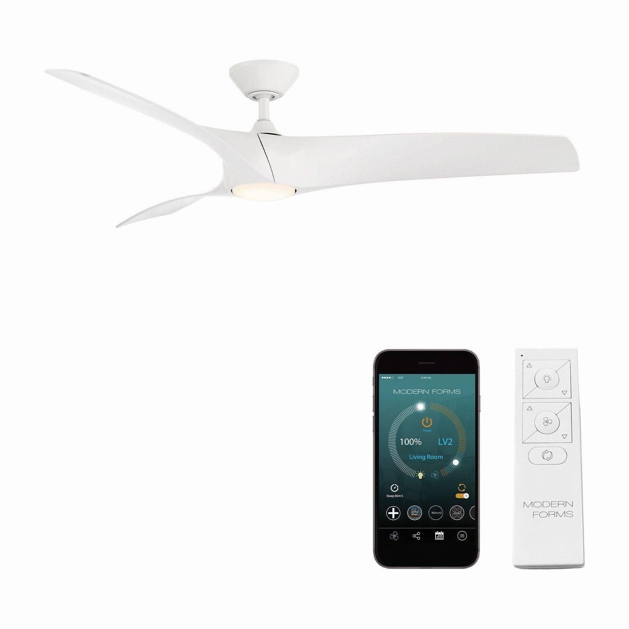 Zephyr Indoor/Outdoor 3-Blade 52" Smart Ceiling Fan with LED Light Kit and Remote Control