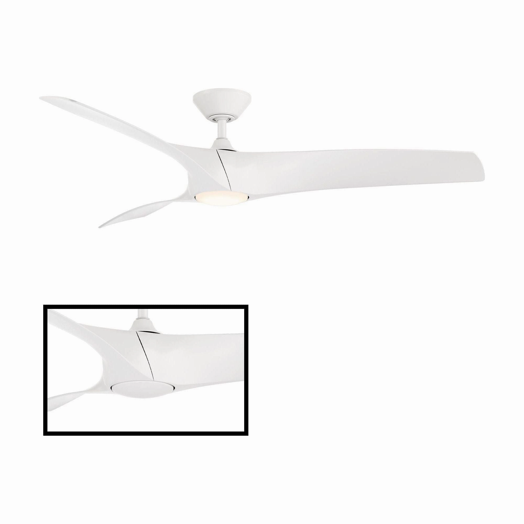 Zephyr Indoor/Outdoor 3-Blade 52" Smart Ceiling Fan with LED Light Kit and Remote Control