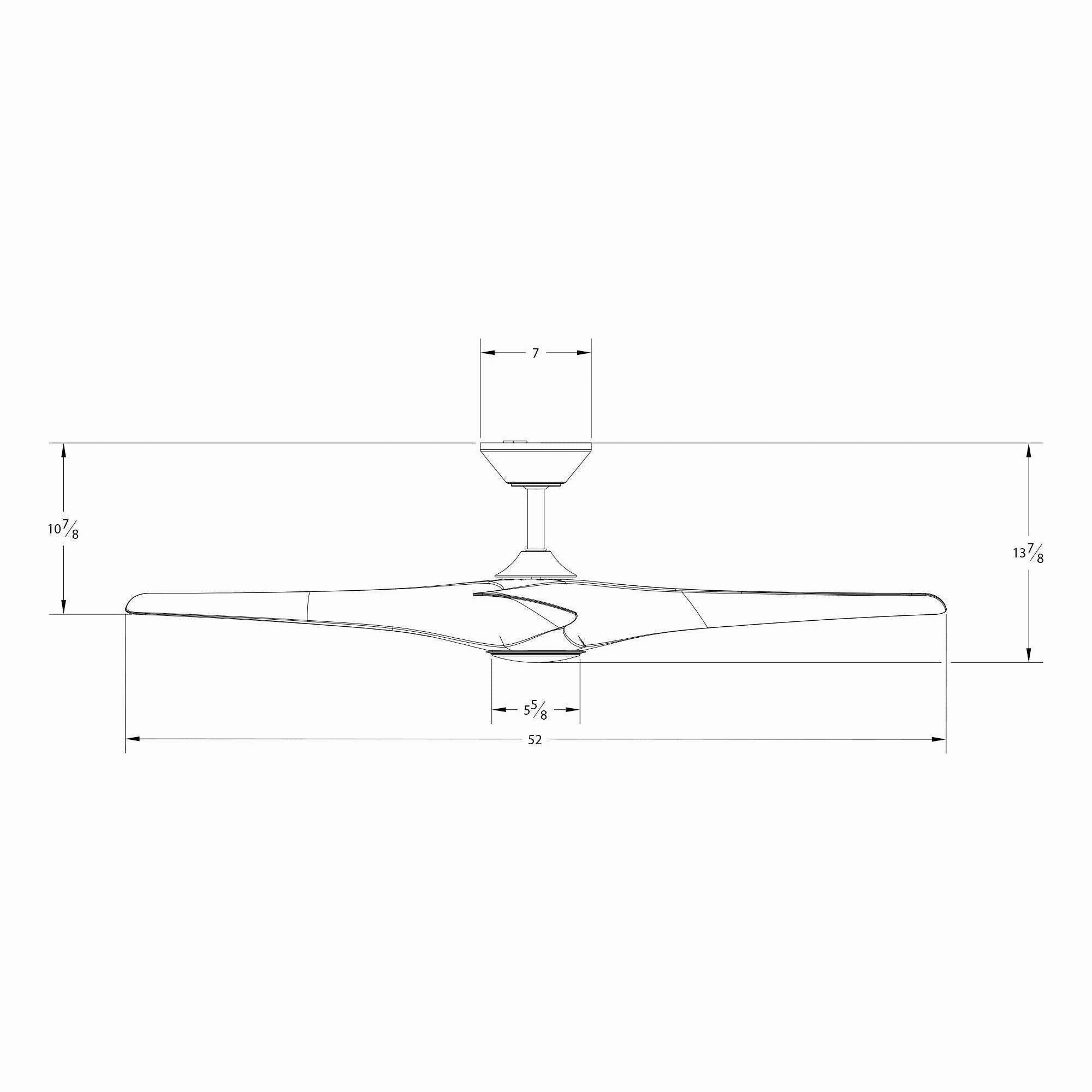 Zephyr Indoor/Outdoor 3-Blade 52" Smart Ceiling Fan with LED Light Kit and Remote Control