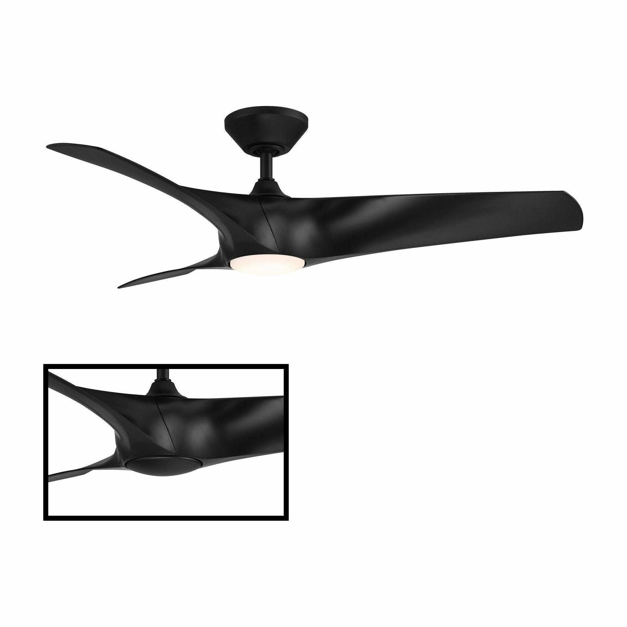 Zephyr Indoor/Outdoor 3-Blade 52" Smart Ceiling Fan with LED Light Kit and Remote Control