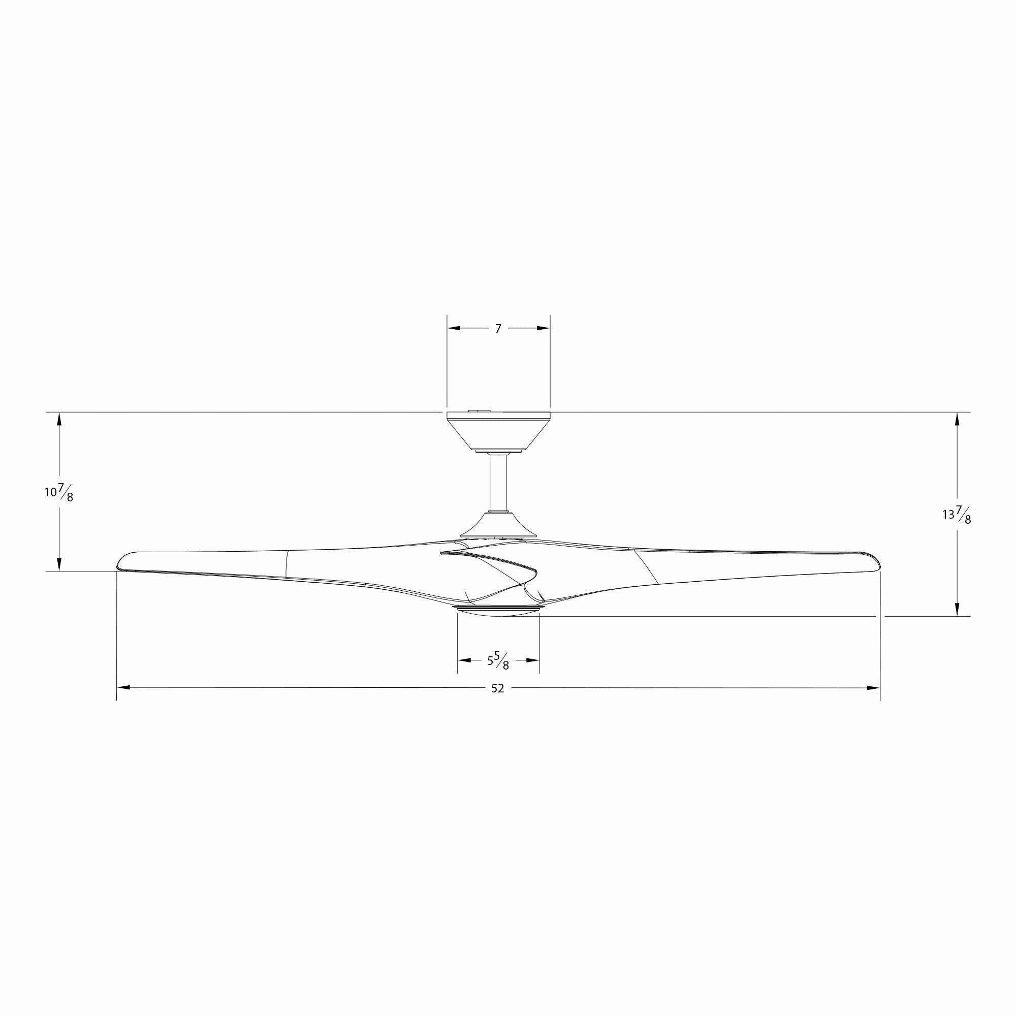 Zephyr Indoor/Outdoor 3-Blade 52" Smart Ceiling Fan with LED Light Kit and Remote Control