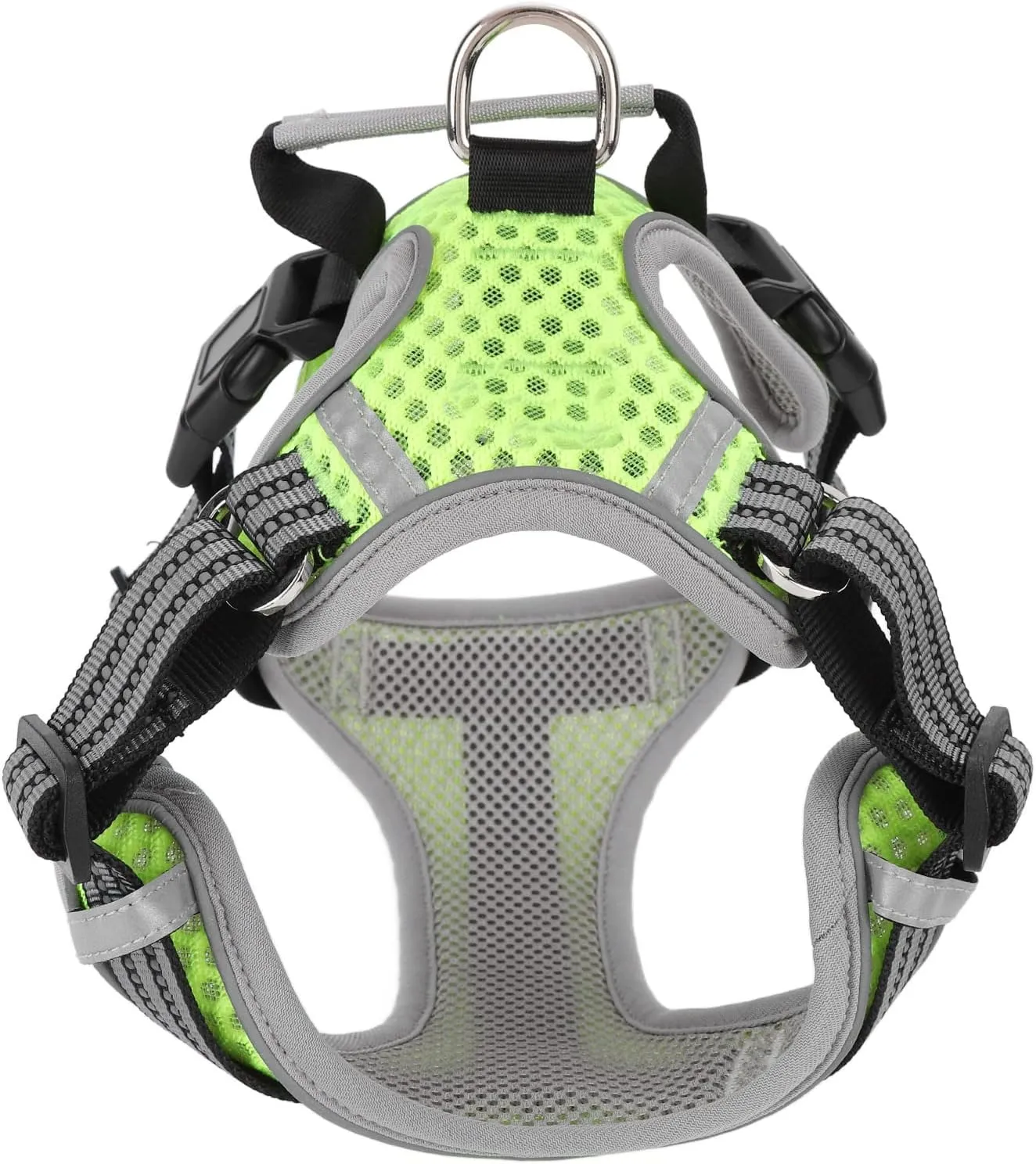 ZJchao Dog Harness, Reflective Pet Walking Harness Breathable Soft Pet Dog Vest with Handle Leash Puppy Service Vest for Small to Large Walking Running (XL)